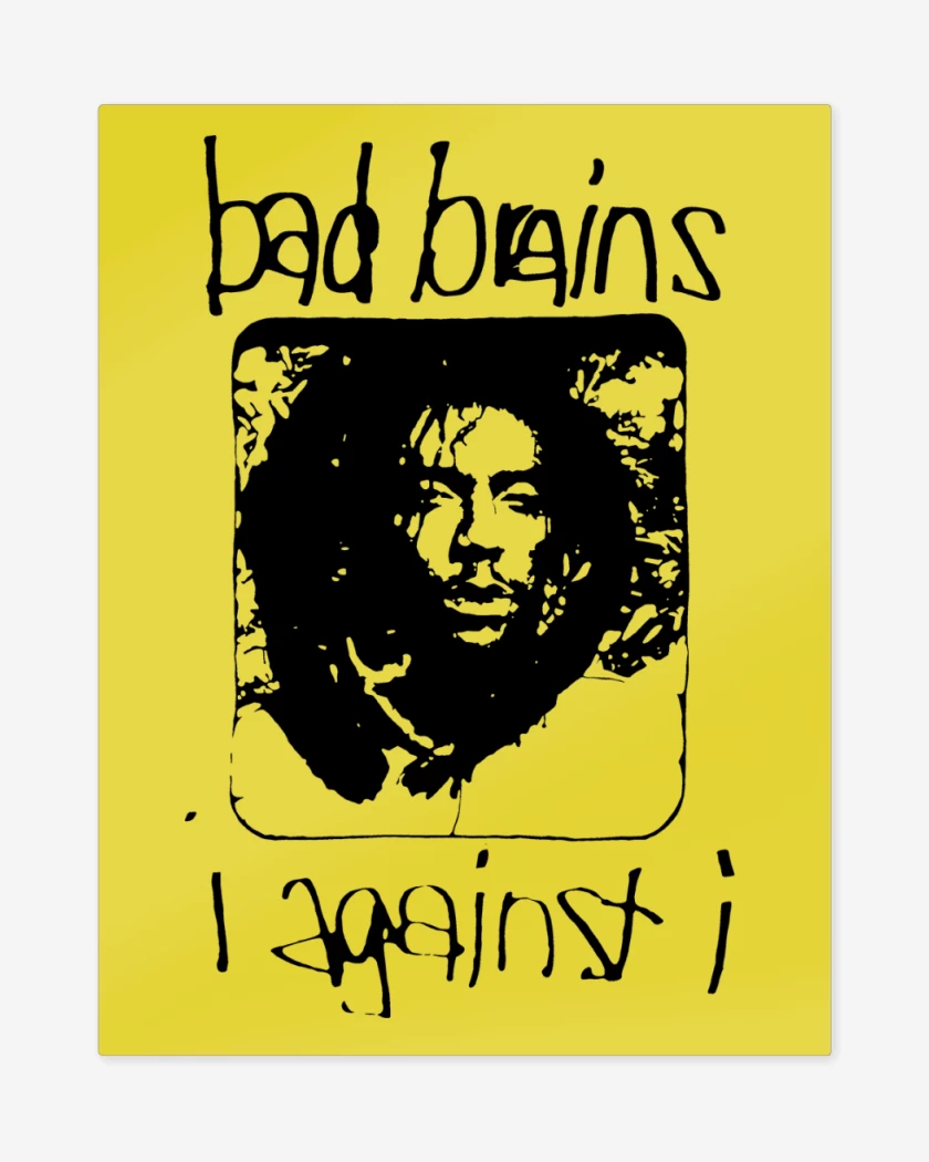 Print metalico Amarillo de Bad Brains I Agains I