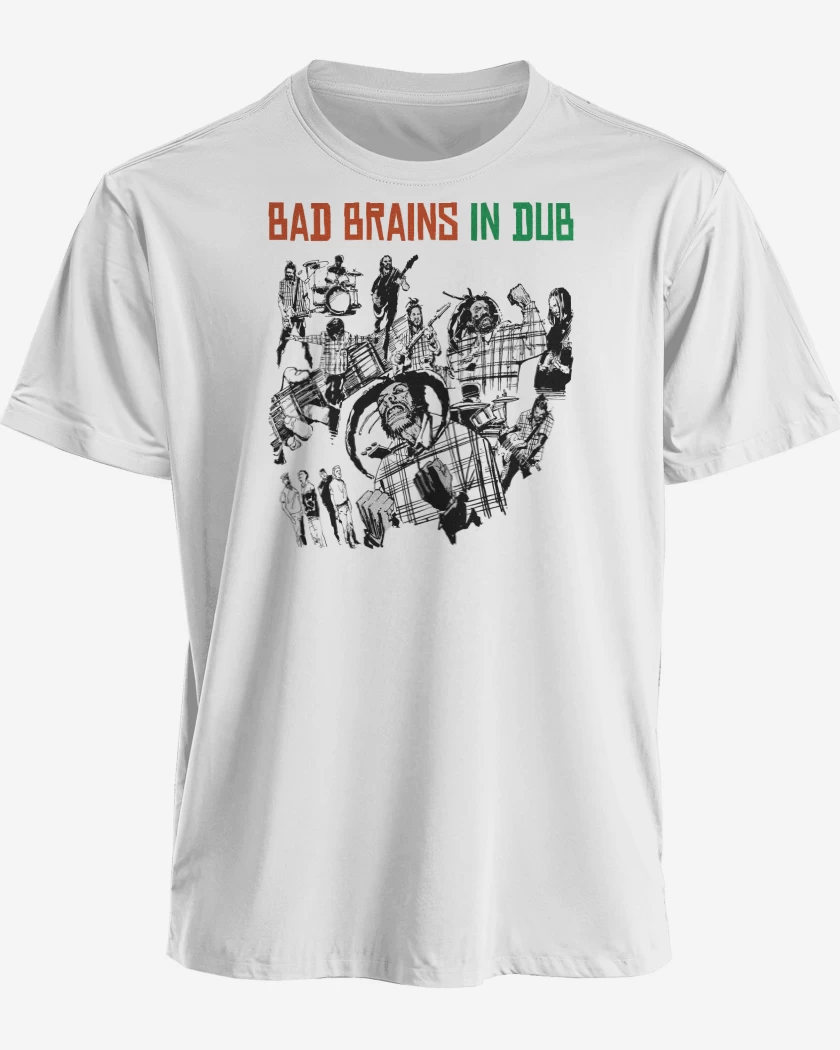 Polera premium Blanco de Bad Brains In Dub