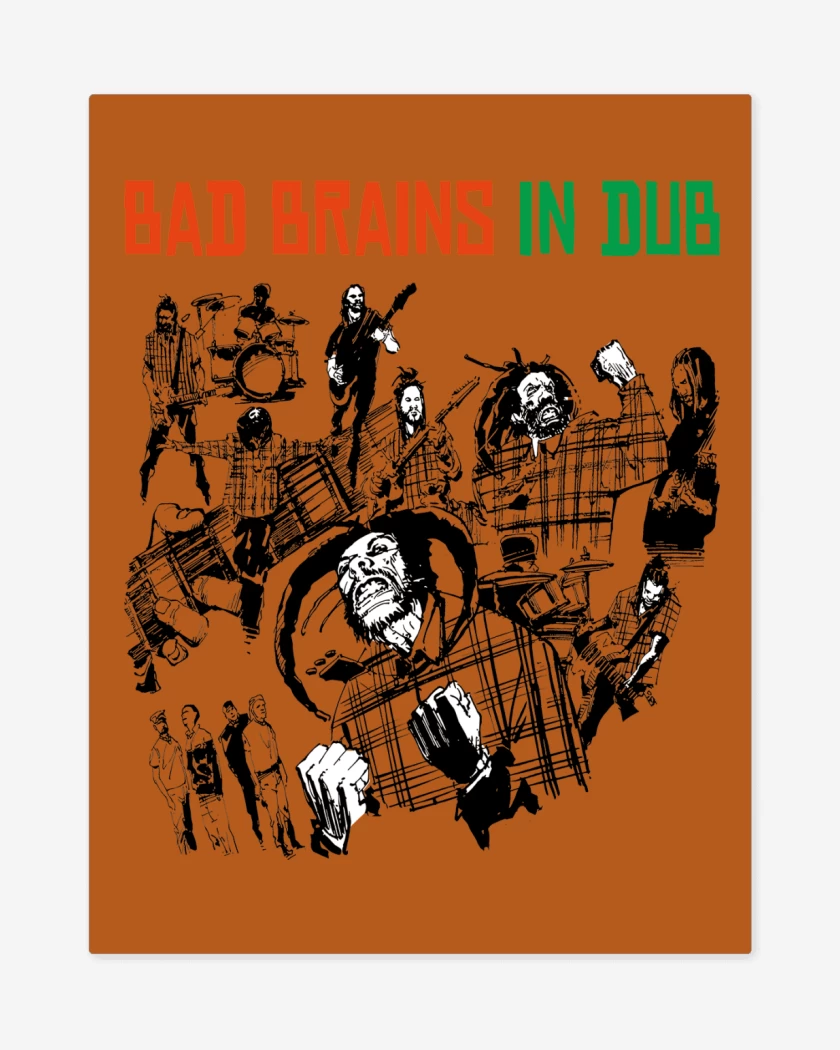 Print metalico Naranjo de Bad Brains In Dub