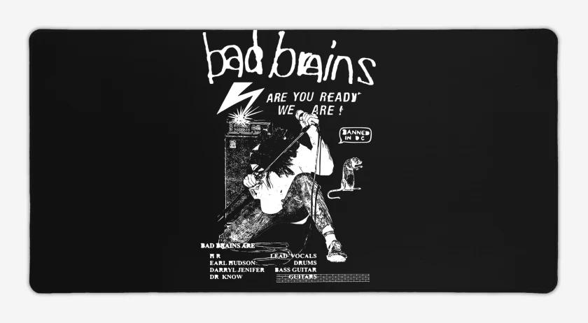 Mouse pad Gamer Negro de Bad Brains Are You Ready