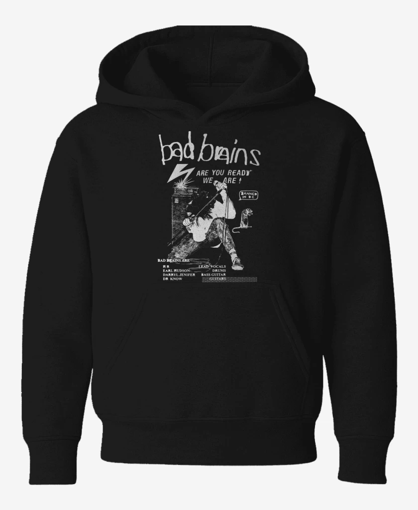 Poleron de niño Negro de Bad Brains Are You Ready