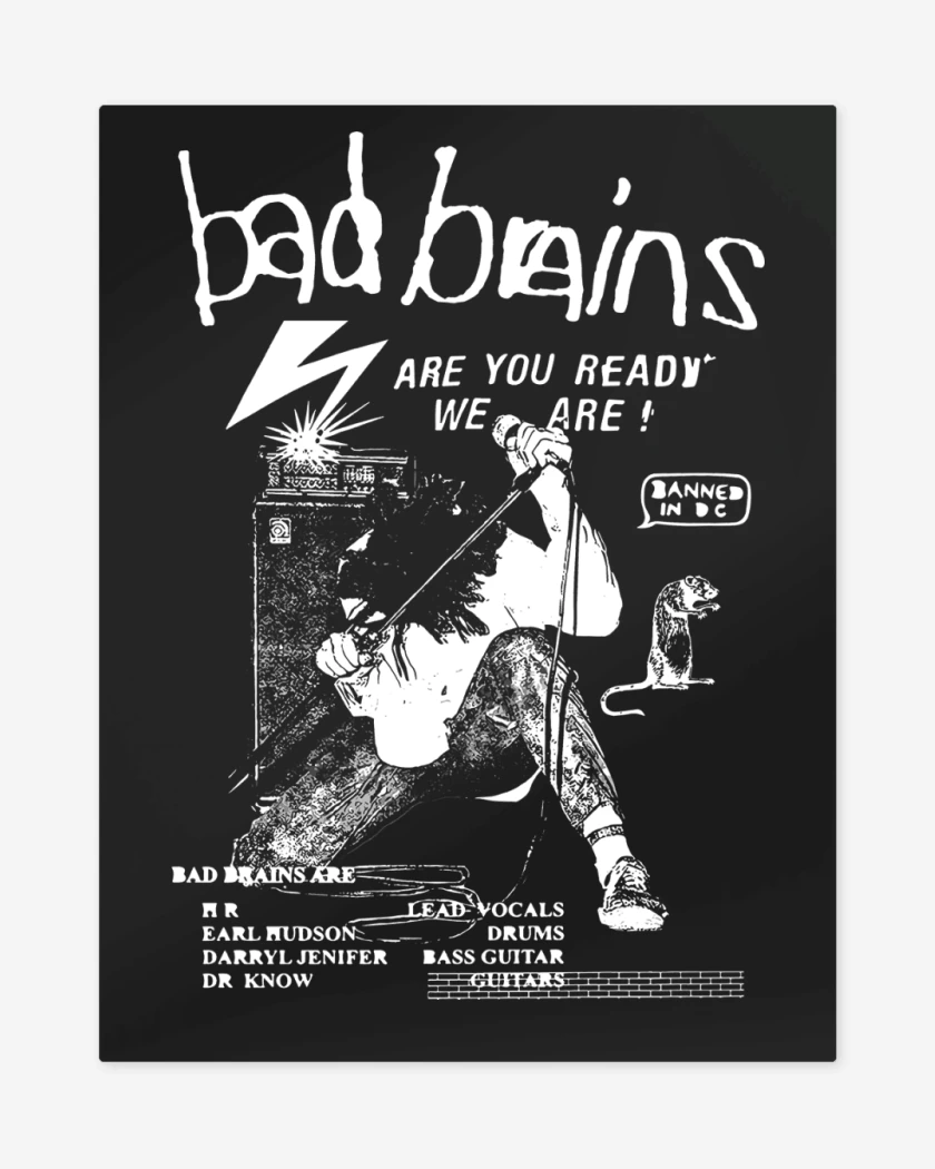 Print metalico Negro de Bad Brains Are You Ready