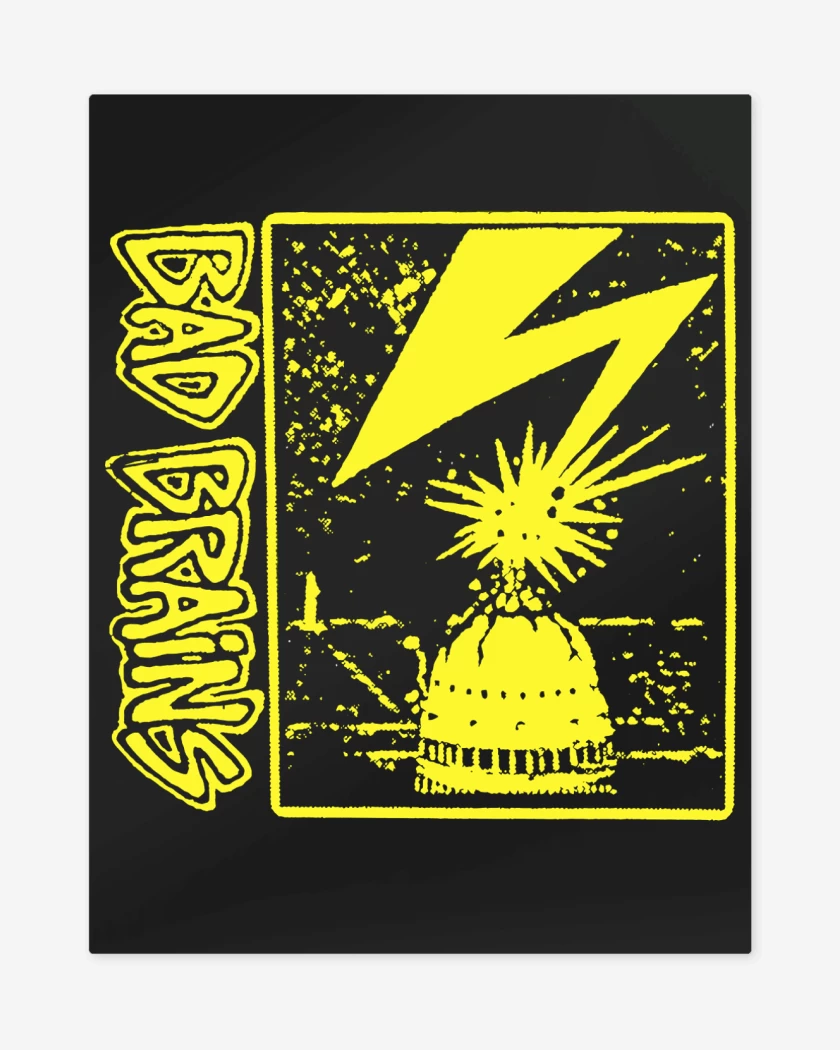 Print metalico Negro de Bad Brains 1982