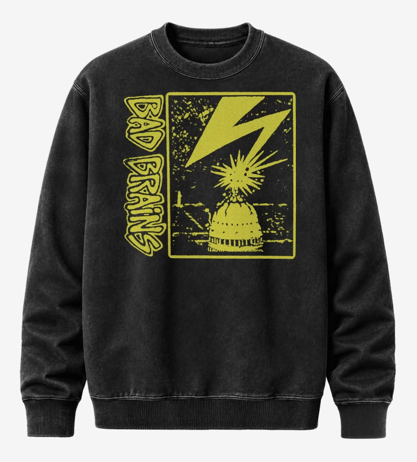 Poleron Polo Acid Wash Negro de Bad Brains 1982
