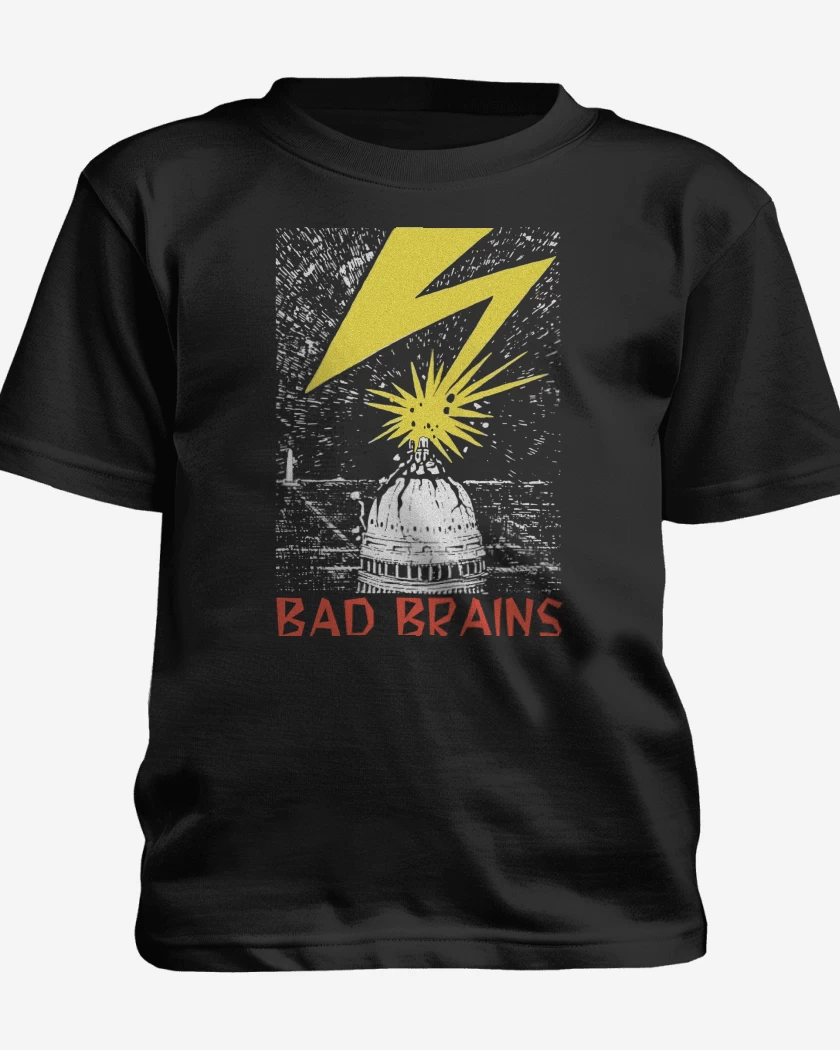 Polera de niño Negro de Bad Brains Rayo