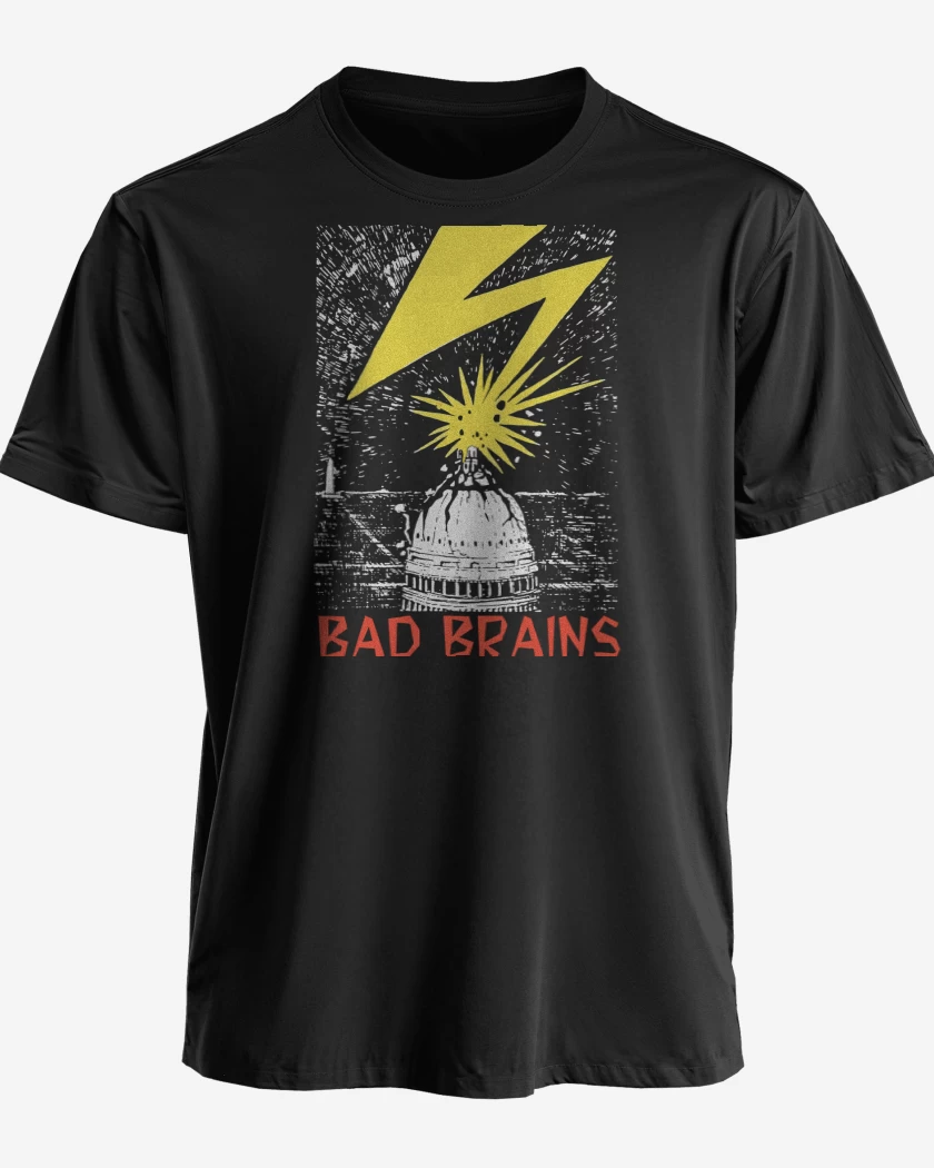 Polera premium Negro de Bad Brains Rayo