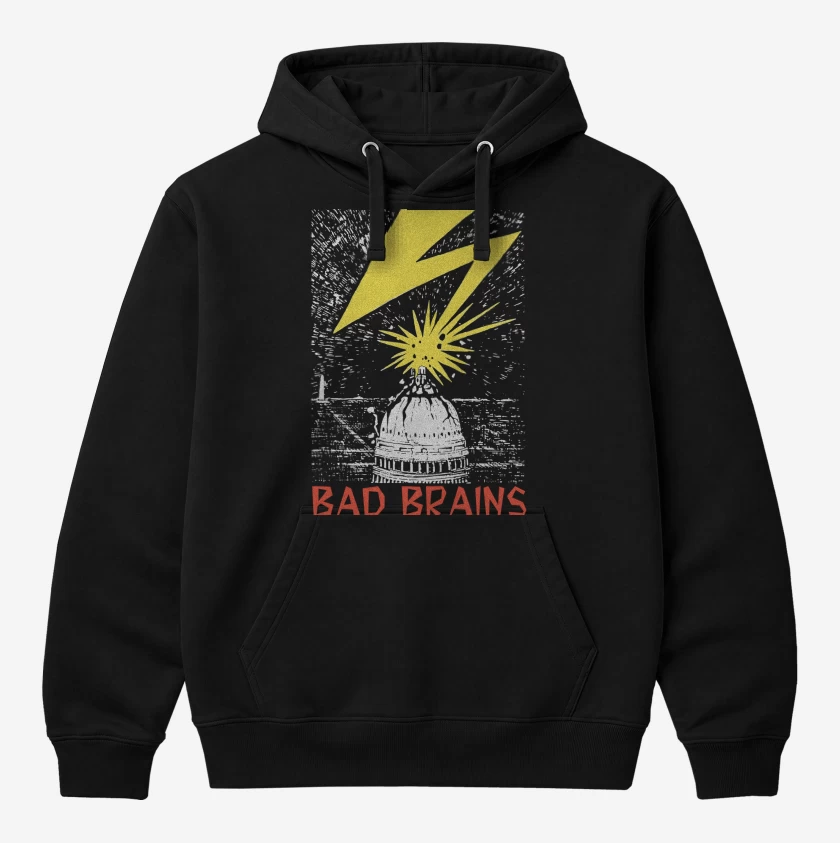 Polerón Canguro Negro de Bad Brains Rayo