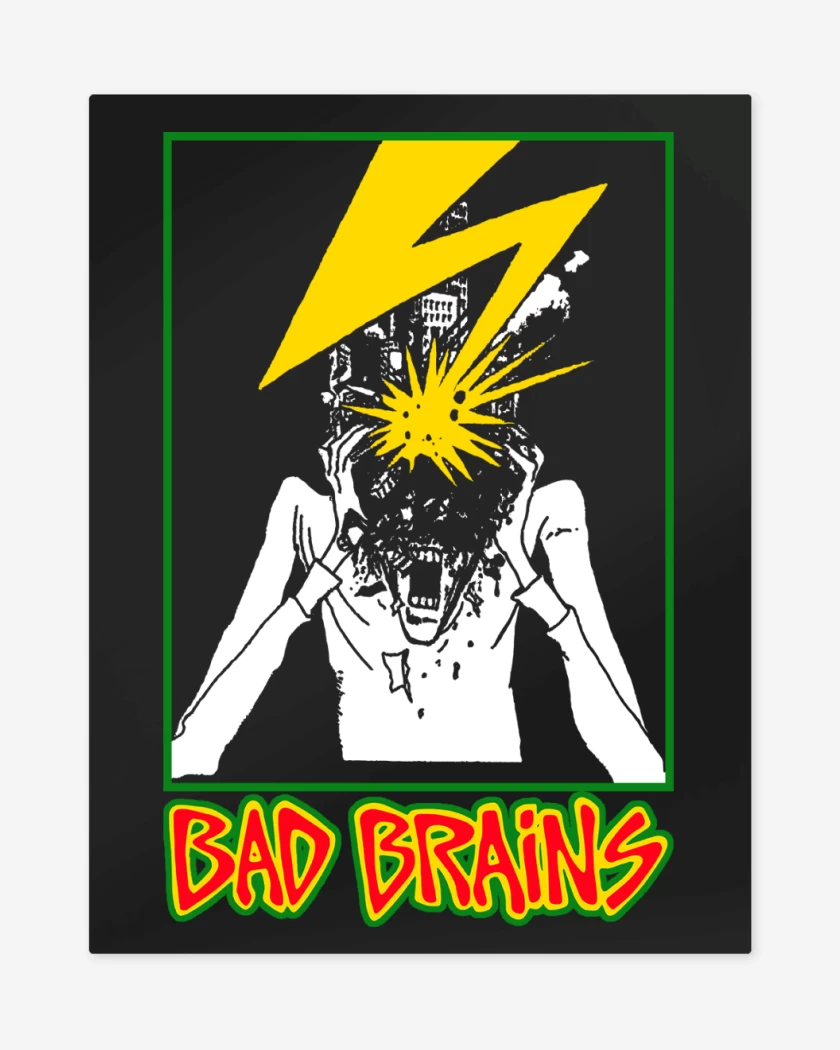 Print metalico Negro de Bad Brains Banned in DC