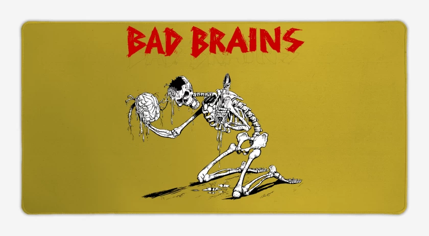Mouse pad Gamer Amarillo de Bad Brains Skull