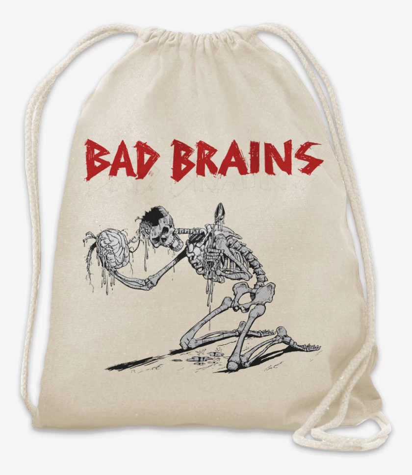Mochila Blanco de Bad Brains Skull