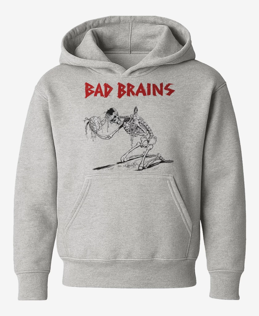 Poleron de niño Gris Melange de Bad Brains Skull