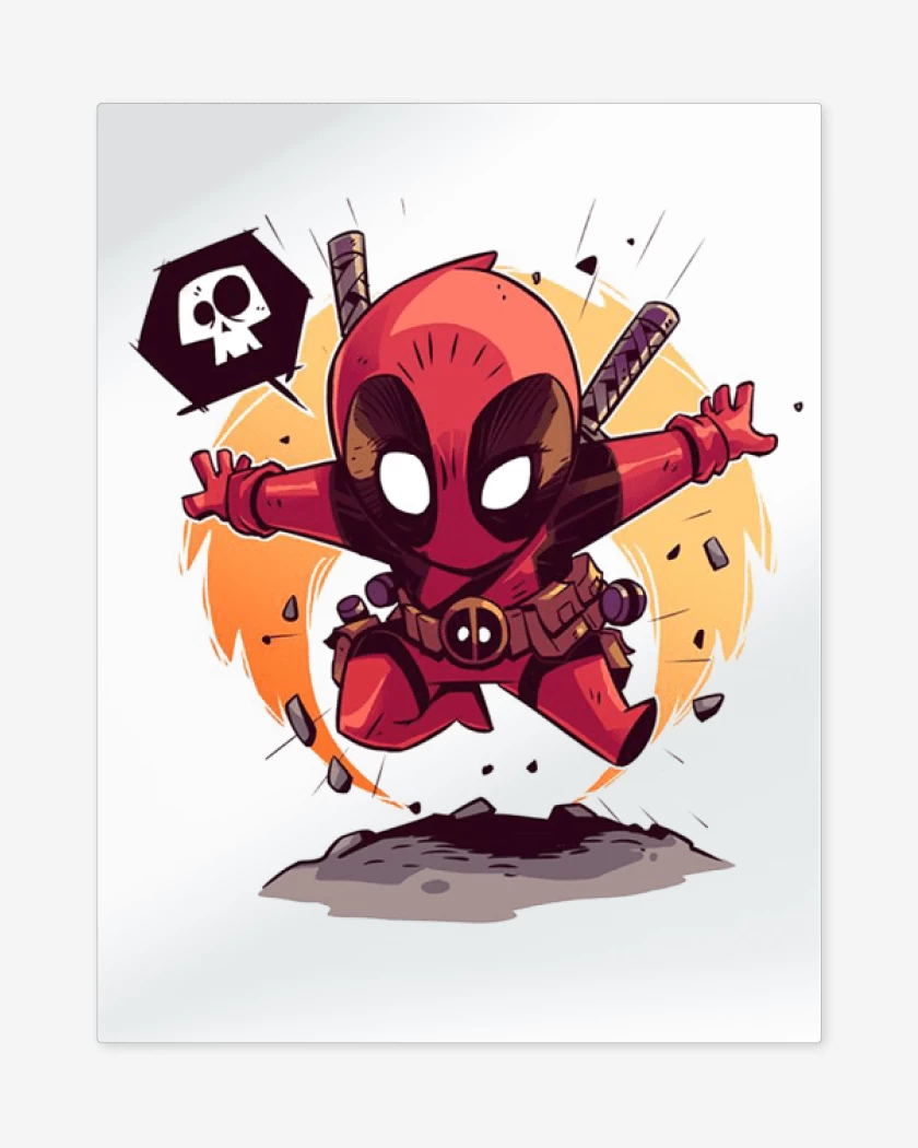 Print metalico Chibi pozo de la muerte