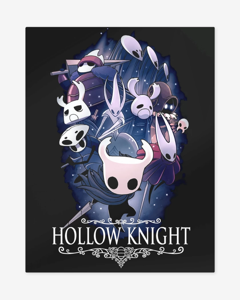 Print metalico Negro de Hollow Knight