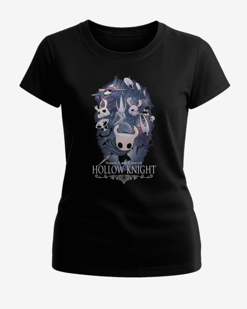 Polera de Mujer Negro de Hollow Knight