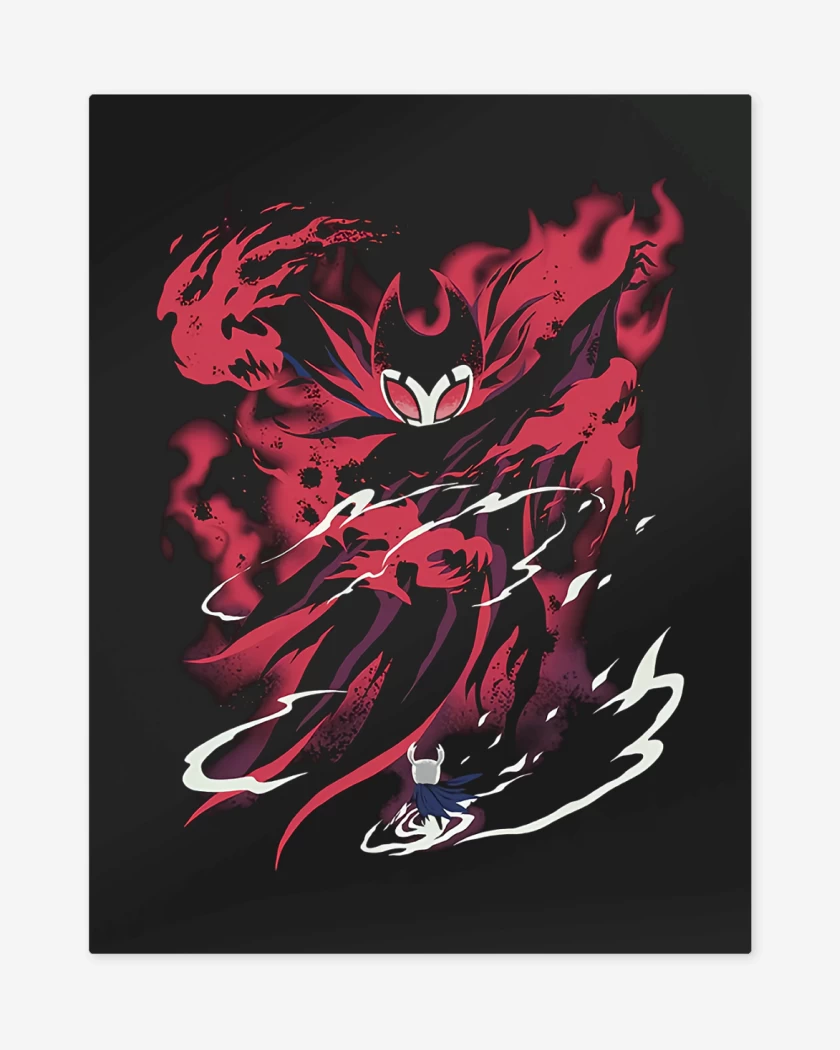 Print metalico Negro de Hollow Knight Grimm
