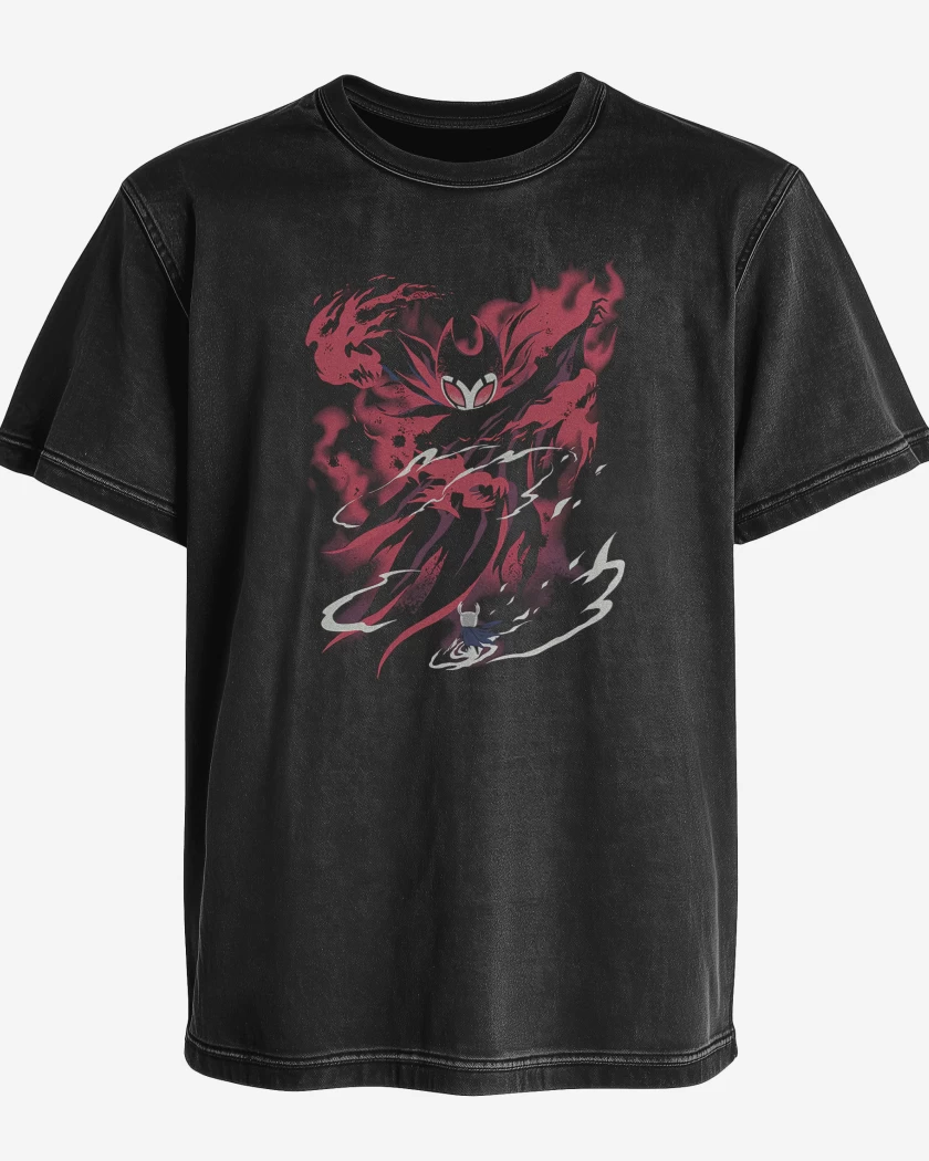 Polera desgastada Hollow Knight Grimm