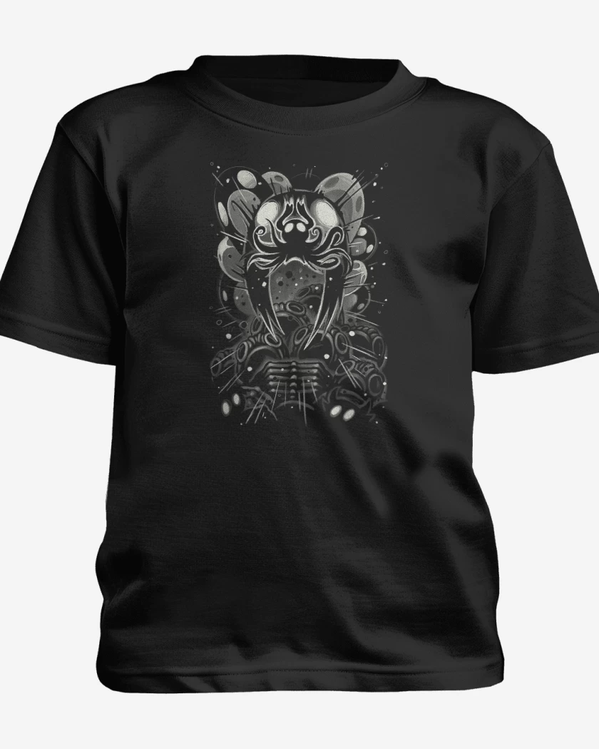 Polera de niño Negro de Hollow Knight Abyss Shriek