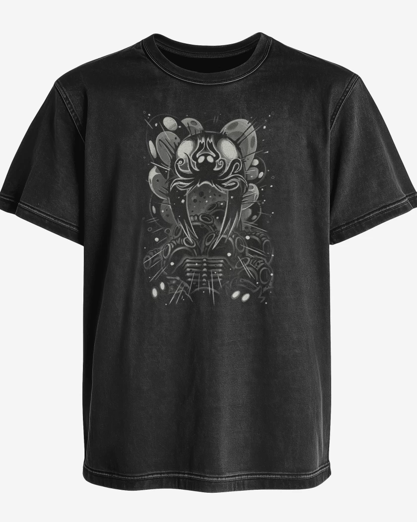 Polera desgastada Hollow Knight Abyss Shriek