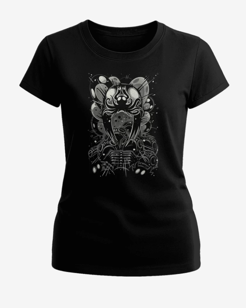 Polera de Mujer Negro de Hollow Knight Abyss Shriek