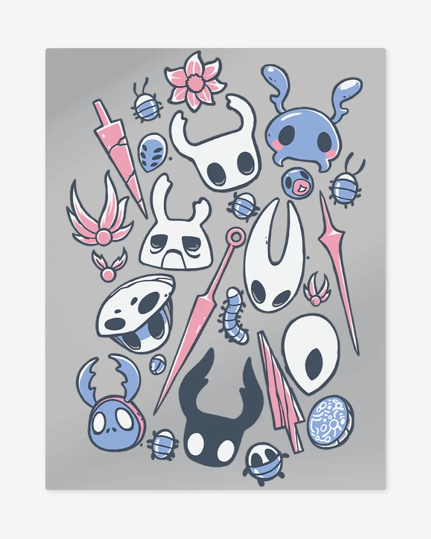 Print metalico Gris Melange de Hollow Knight Insectos