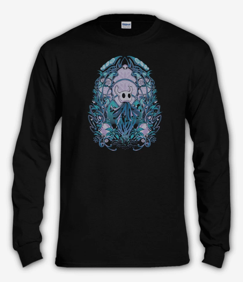 Polera manga larga Negro de Hollow Knight Knight