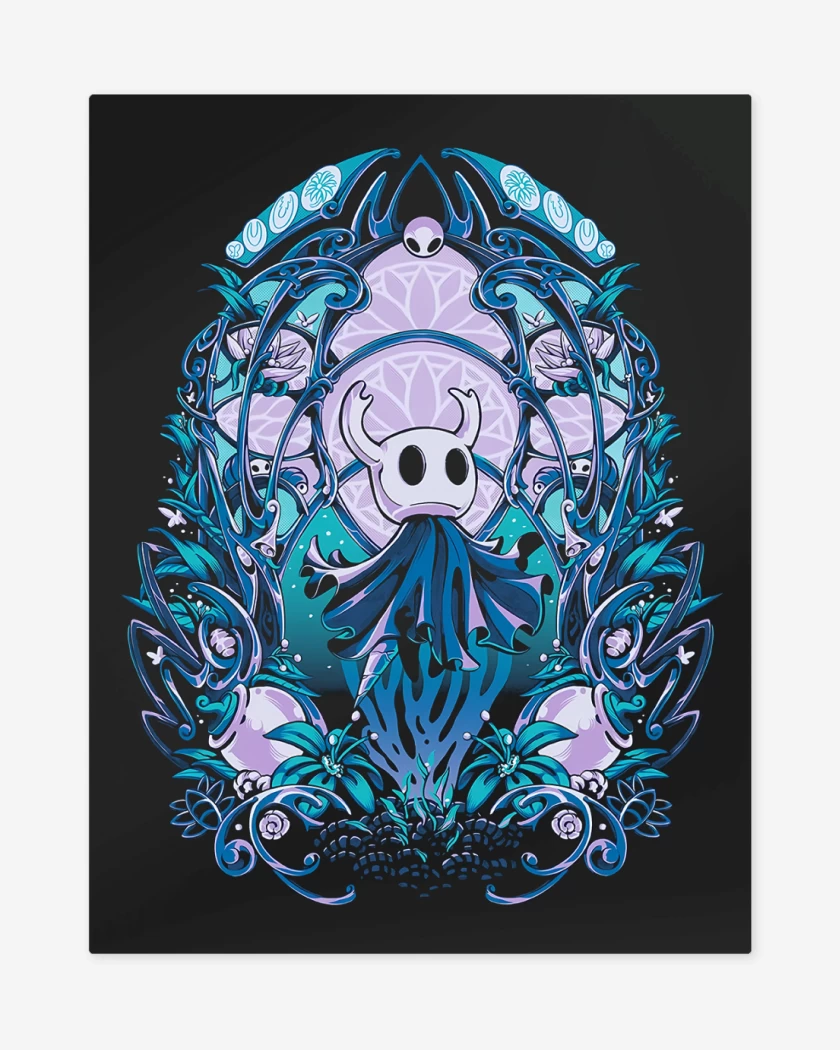 Print metalico Negro de Hollow Knight Knight