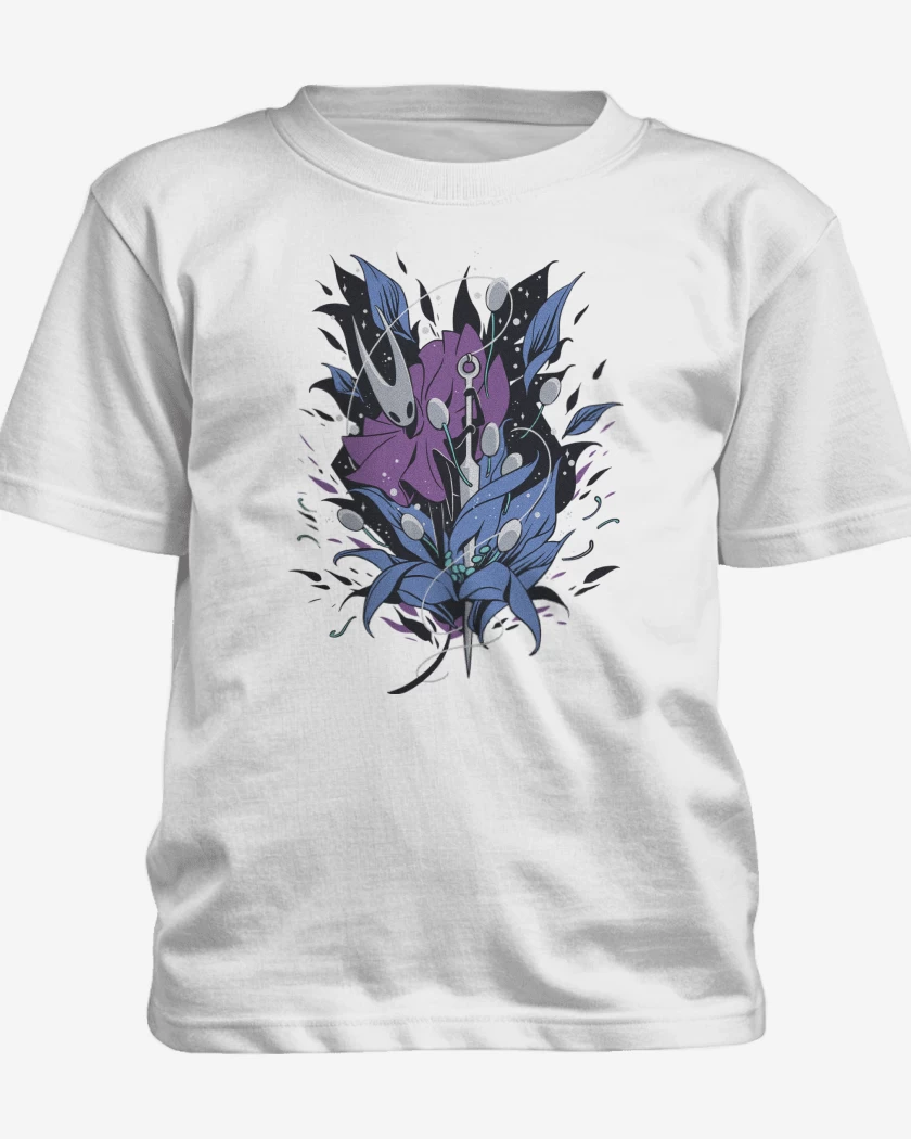 Polera de niño Blanco de Hornet Hollow Knight Silksong