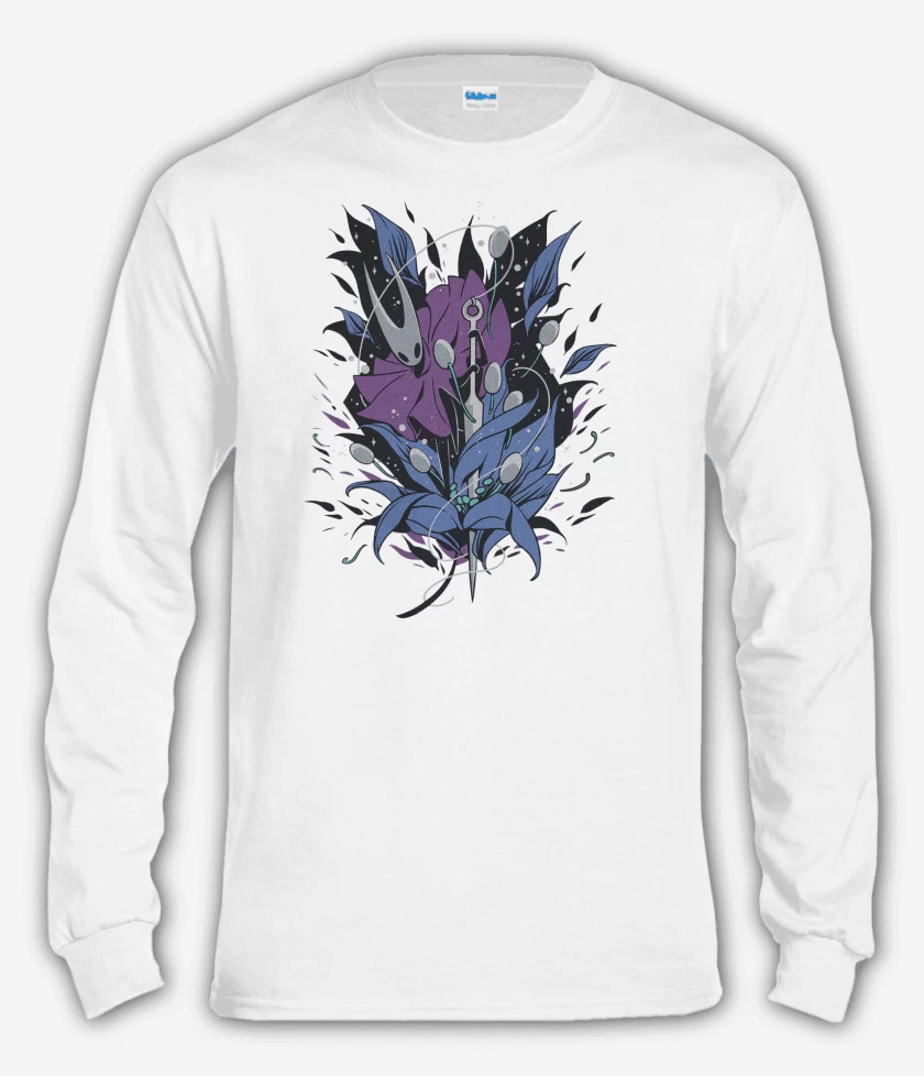 Polera manga larga Blanco de Hornet Hollow Knight Silksong