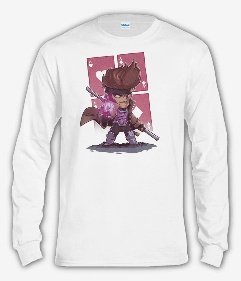 Polera manga larga Blanco de Chibi Gambito