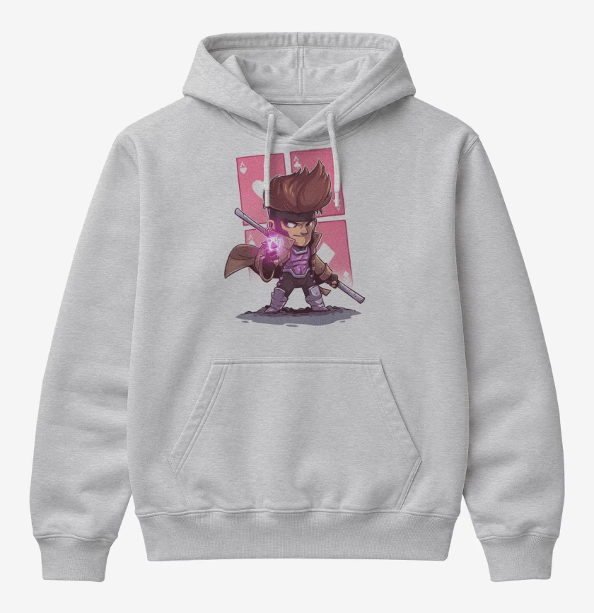 Poleron Canguro básico Gris Melange de Chibi Gambito