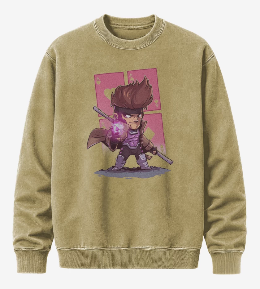 Poleron Polo Acid Wash Beige de Chibi Gambito