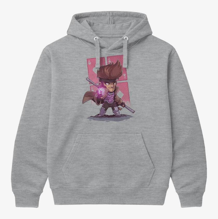 Polerón Canguro Gris Melange de Chibi Gambito