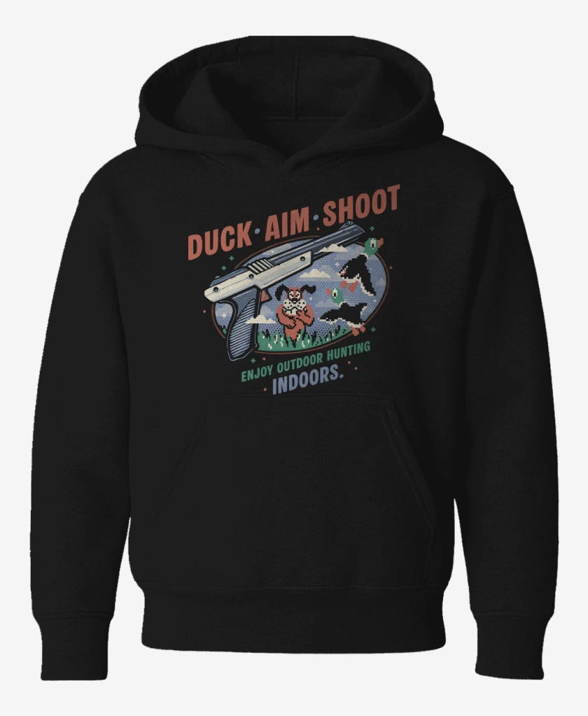 Poleron de niño Negro de Duck Hunt Aim Shoot