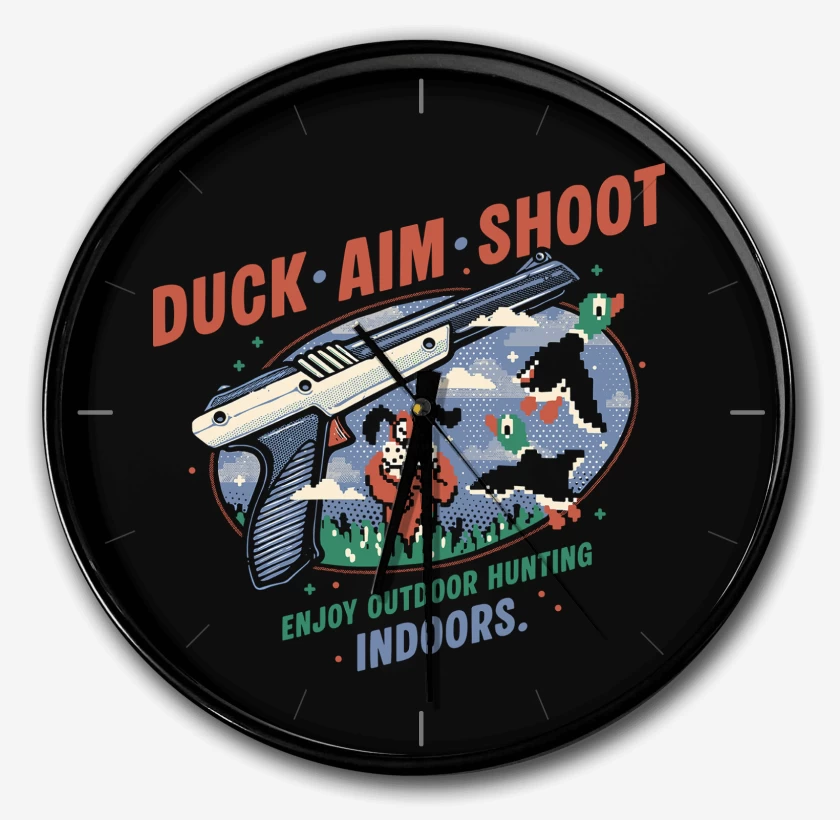 Reloj Negro de Duck Hunt Aim Shoot