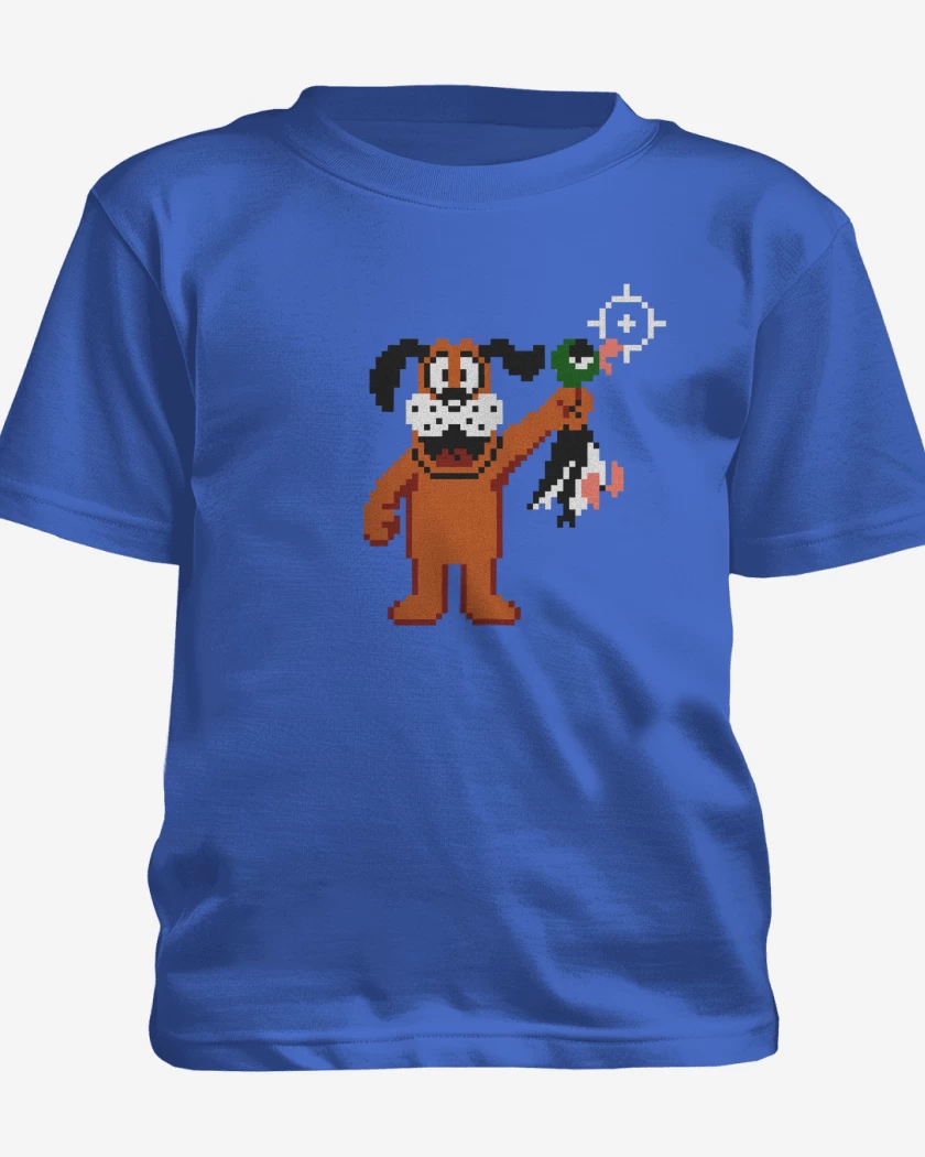 Polera de niño Azul Rey de Duck Hunt Perro