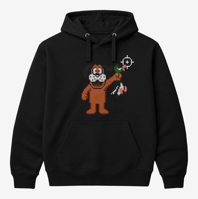 Polerón Canguro Negro de Duck Hunt Perro