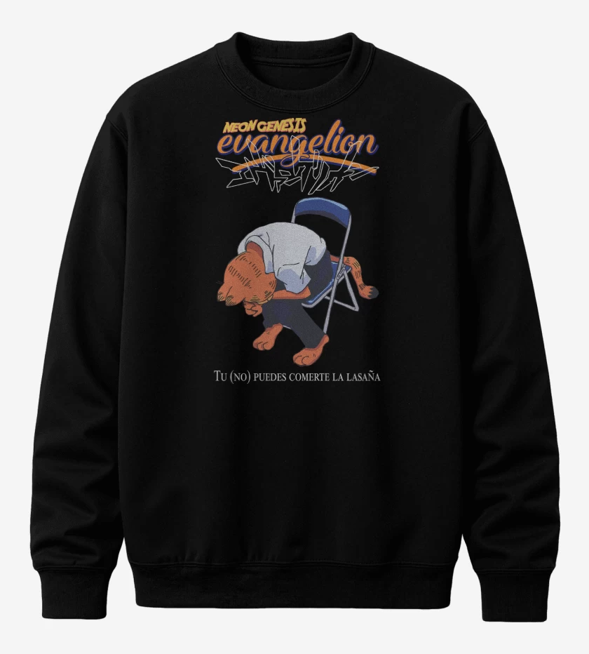Poleron polo Neon Genesis Evangelion Gardfield Lasaña