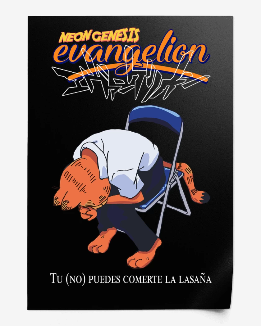 Print Neon Genesis Evangelion Gardfield Lasaña