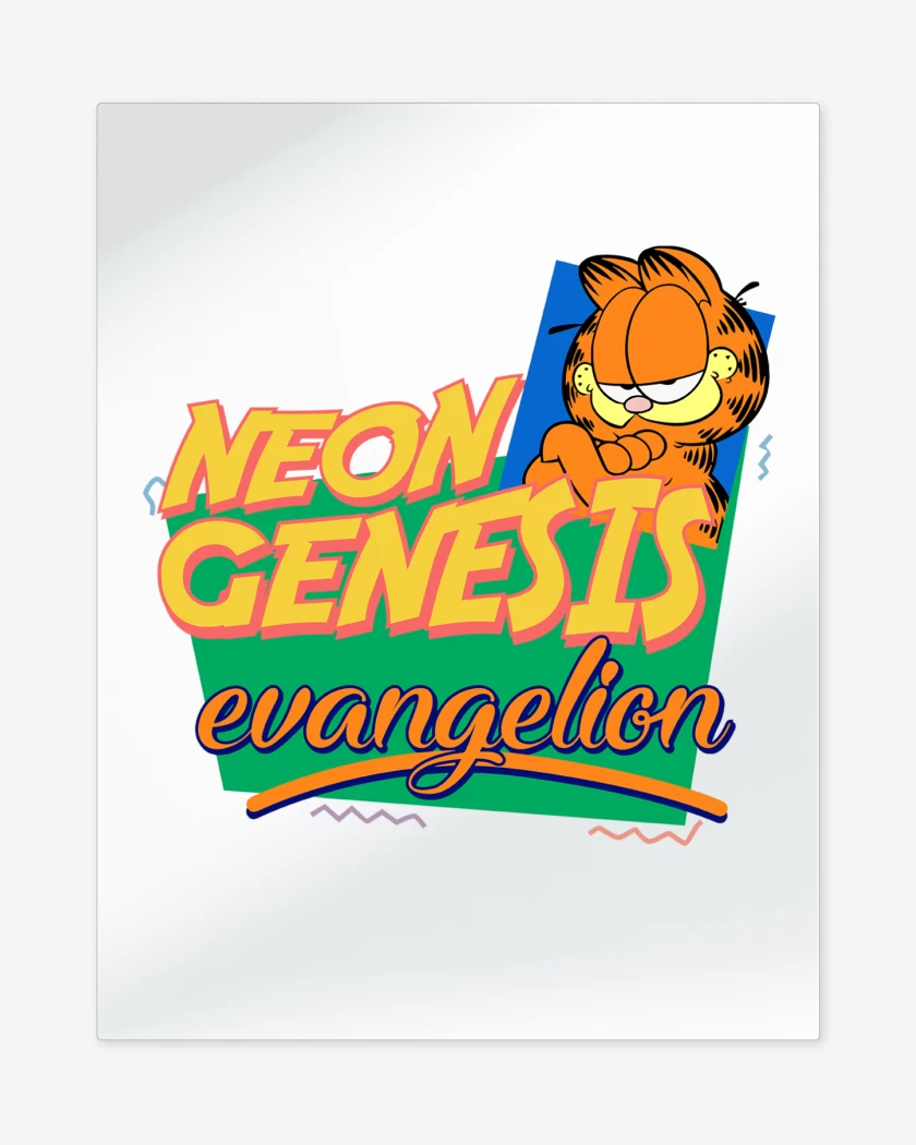 Print metalico Neon Genesis Evangelion Garfield
