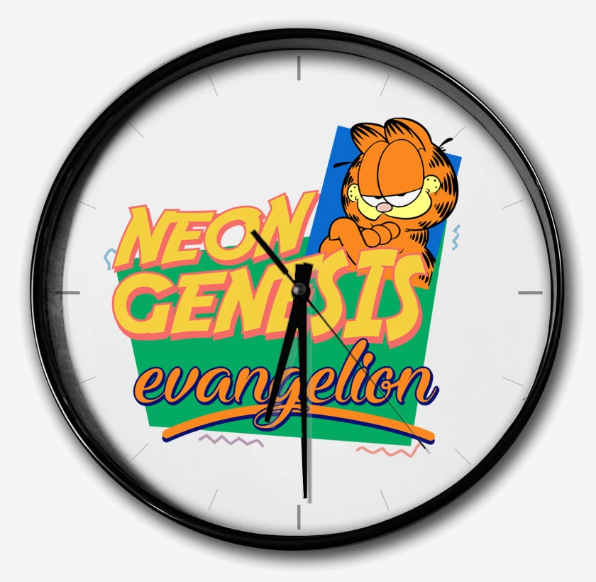 Reloj Blanco de Neon Genesis Evangelion Garfield
