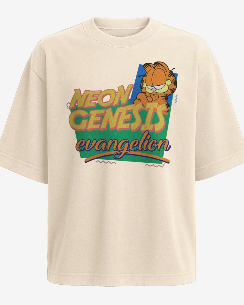 Polera Oversize Beige de Neon Genesis Evangelion Garfield