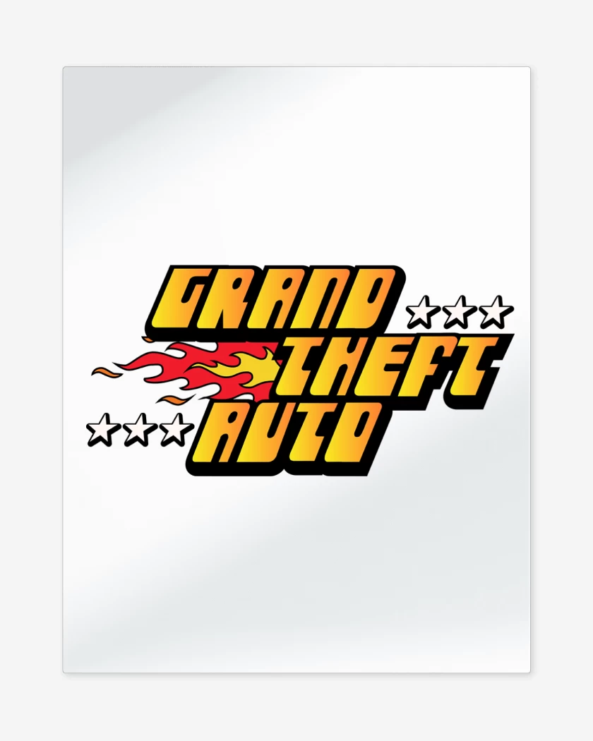 Print metalico Blanco de Grand Theft Auto I