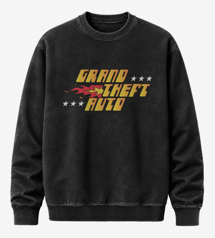 Poleron Polo Acid Wash Negro de Grand Theft Auto I