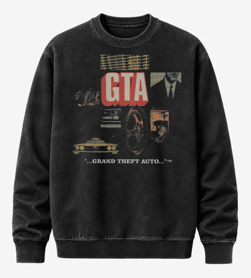 Poleron Polo Acid Wash Negro de GTA I