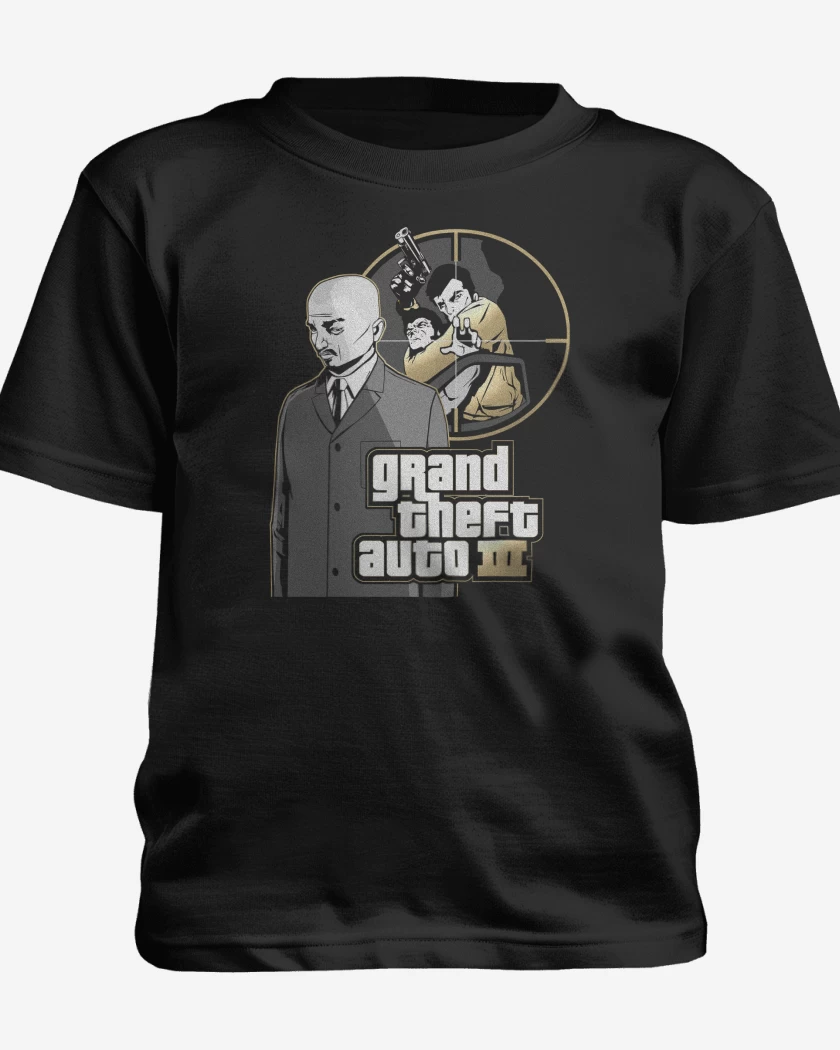 Polera de niño Negro de GTA III Salvatore Leone