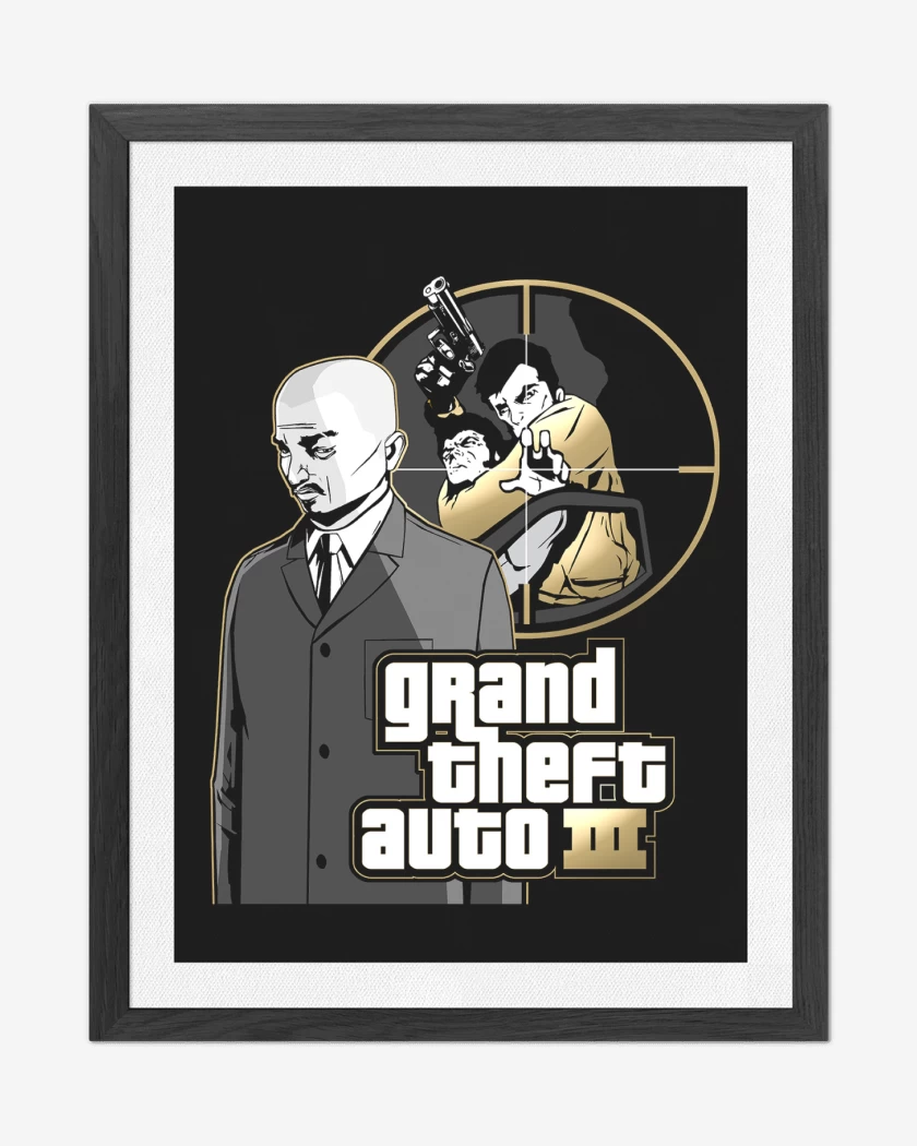 Cuadro decorativo Negro de GTA III Salvatore Leone