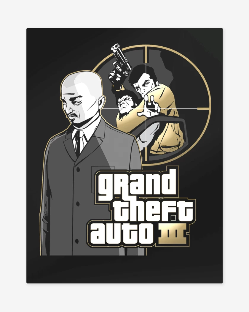 Print metalico Negro de GTA III Salvatore Leone
