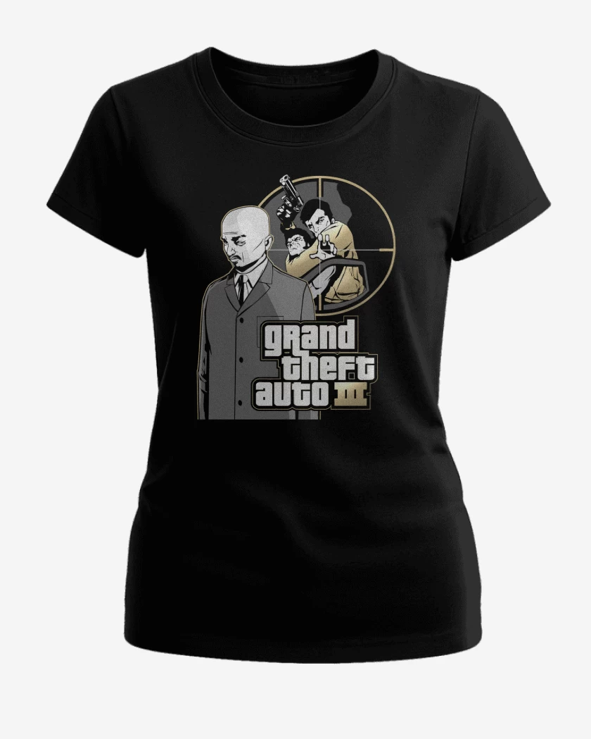 Polera de Mujer Negro de GTA III Salvatore Leone