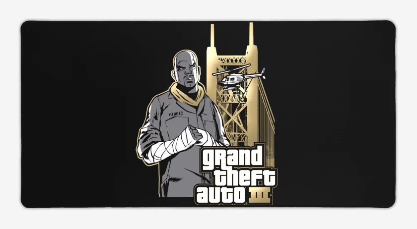 Mouse pad Gamer Negro de GTA III Criminal