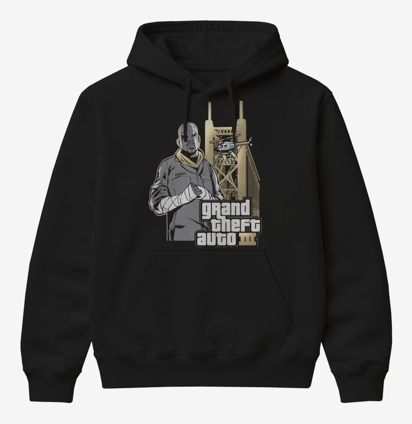 Poleron Canguro básico Negro de GTA III Criminal